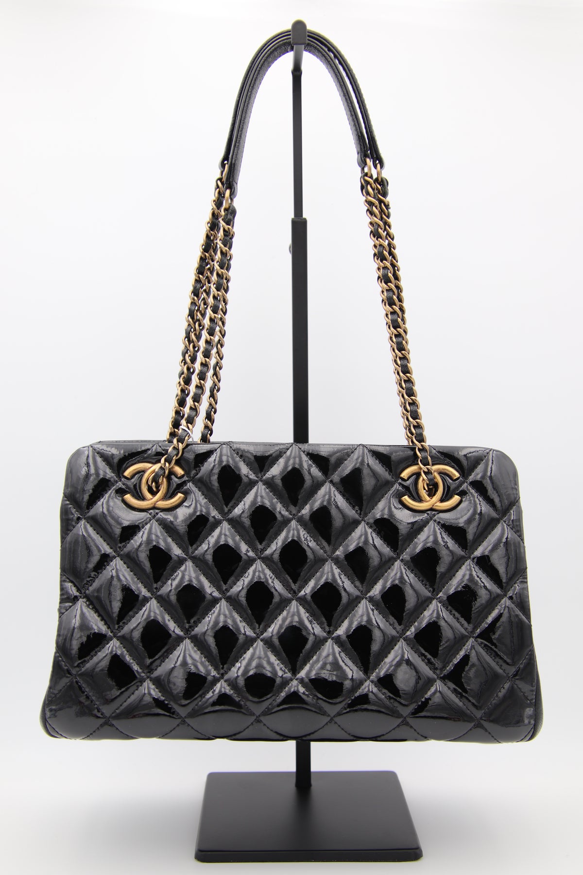 Chanel Matelassé Enamel Chain Shoulder Bag