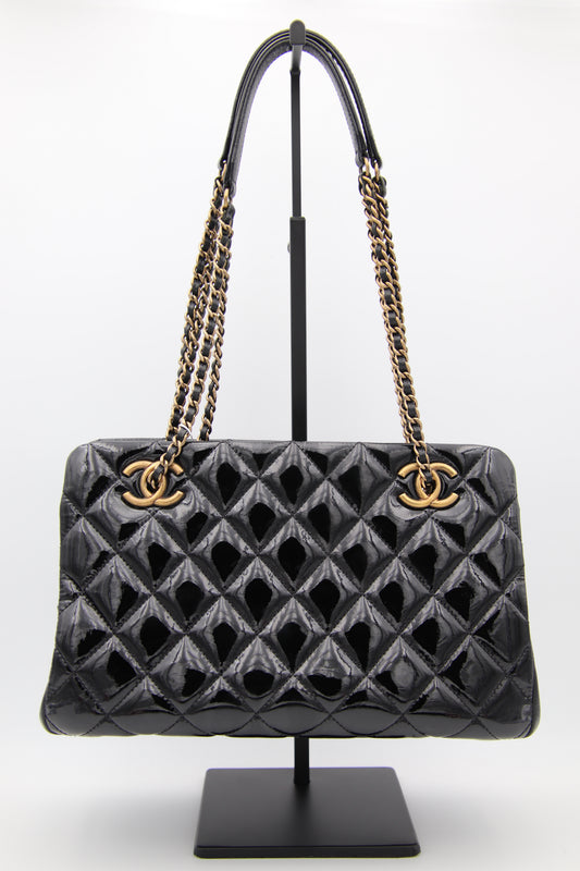 Chanel Matelassé Enamel Chain Shoulder Bag